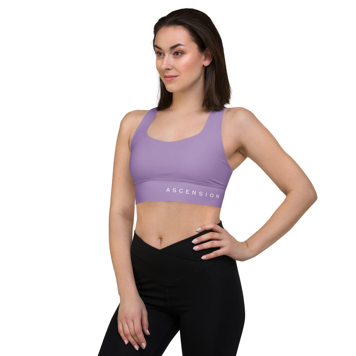 Ascension Women's Longline sports bra - East Side Purple