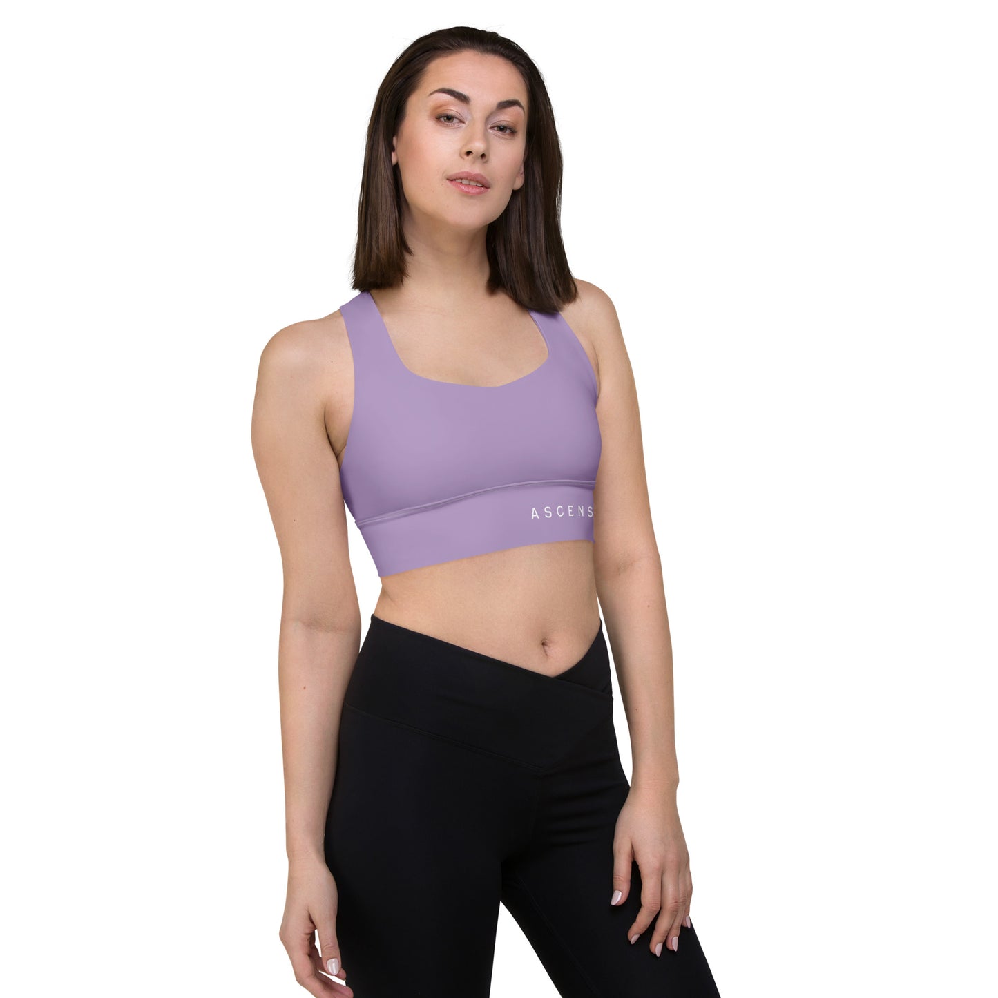 Ascension Women's Longline sports bra - East Side Purple
