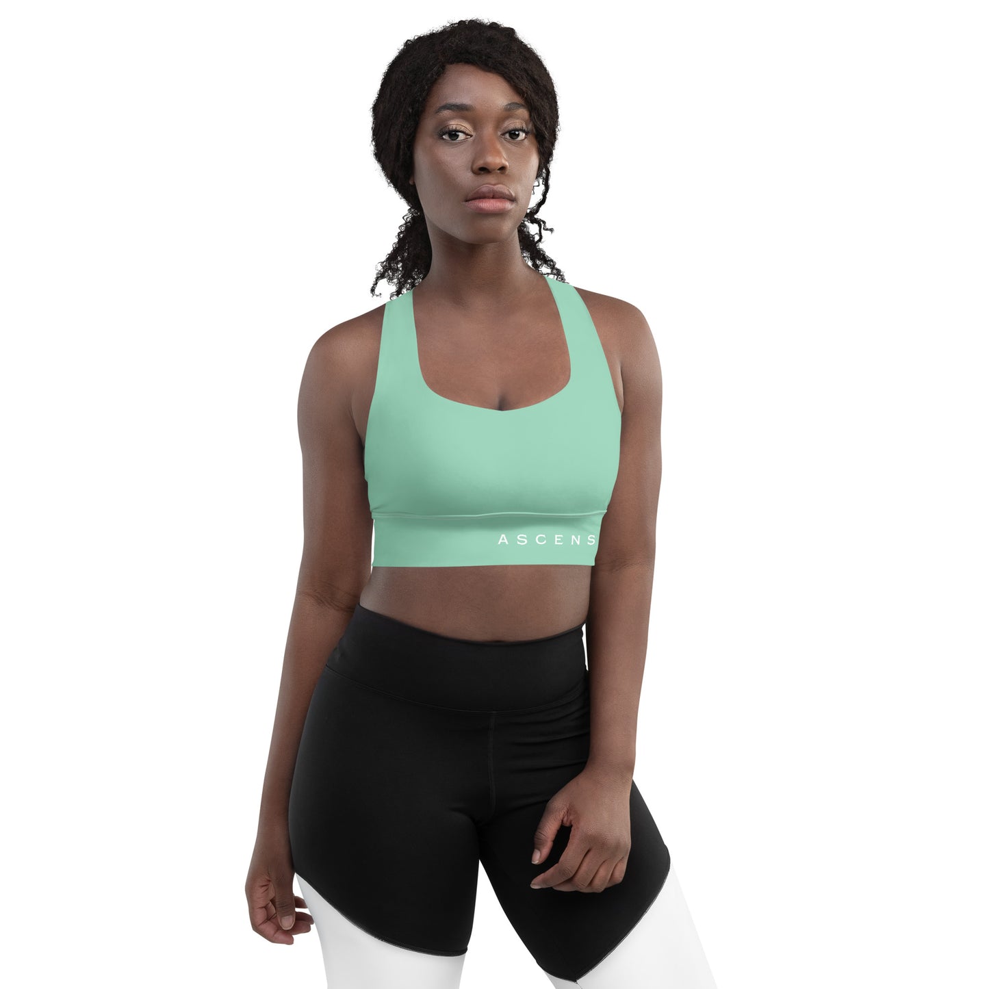 Ascension Women's Longline sports bra - Vista Green