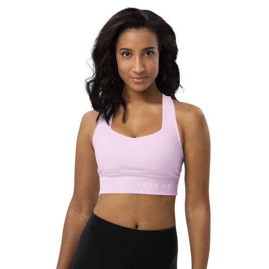 Ascension Women's Longline sports bra - Selago Pink