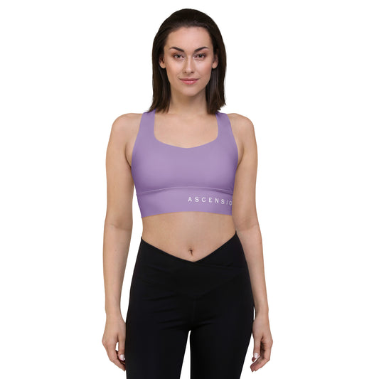 Ascension Women's Longline sports bra - East Side Purple