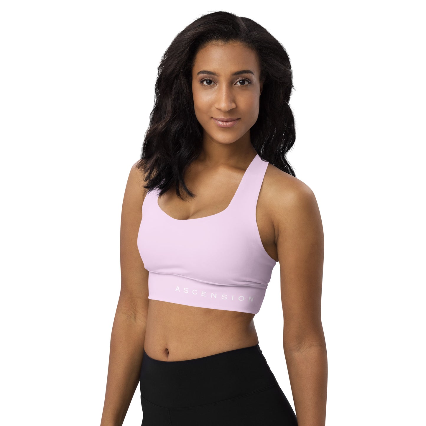 Ascension Women's Longline sports bra - Selago Pink