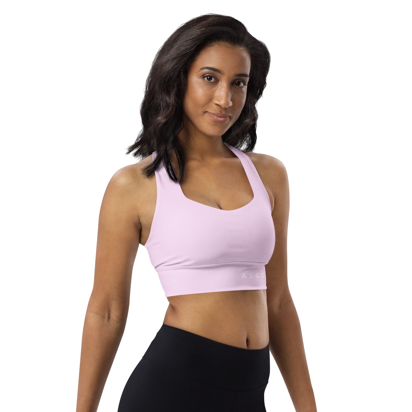 Ascension Women's Longline sports bra - Selago Pink